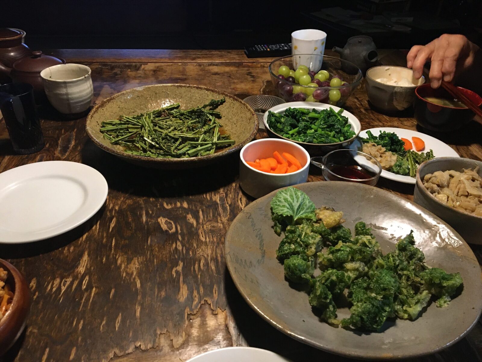 山菜の多い食卓