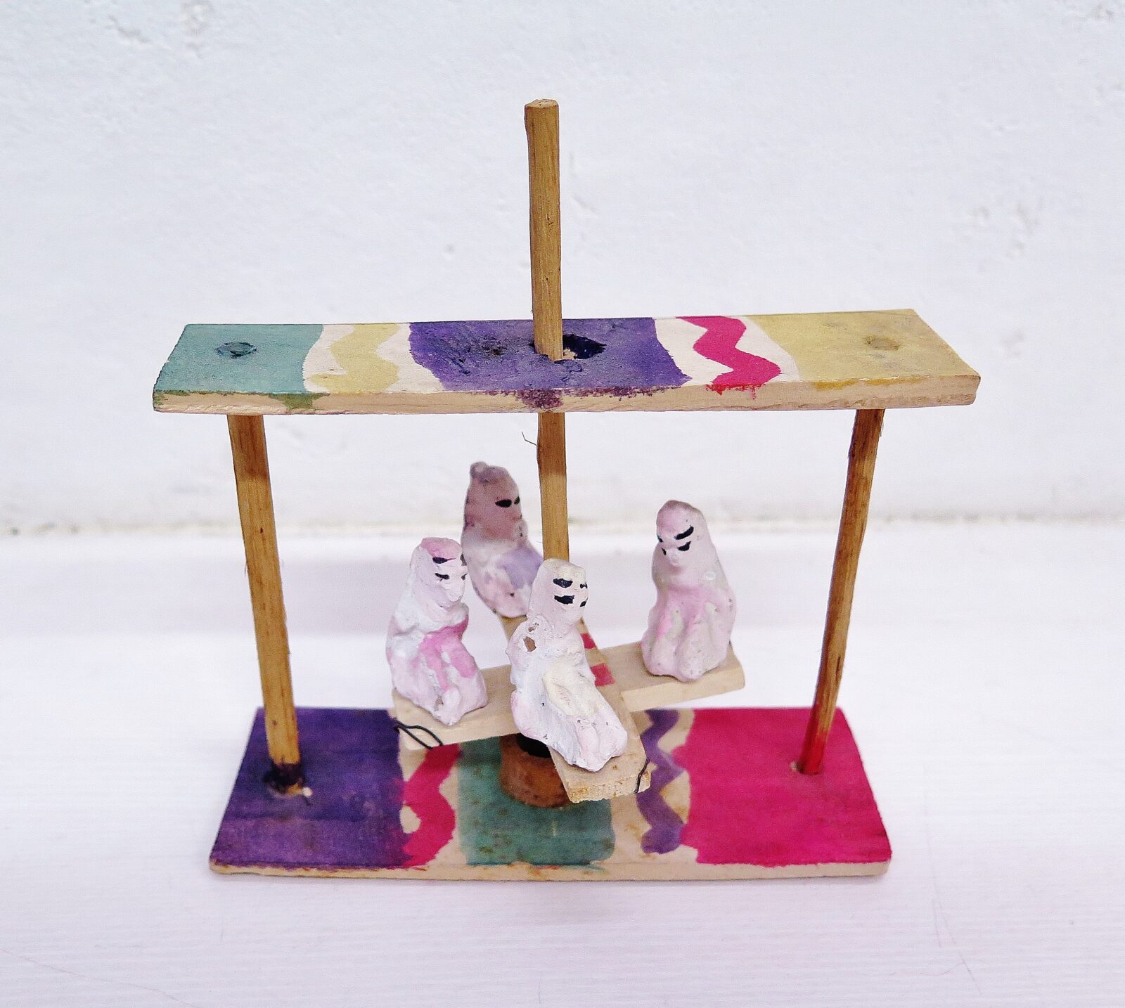 メキシコの古い木製玩具 「回転人形」1960年代