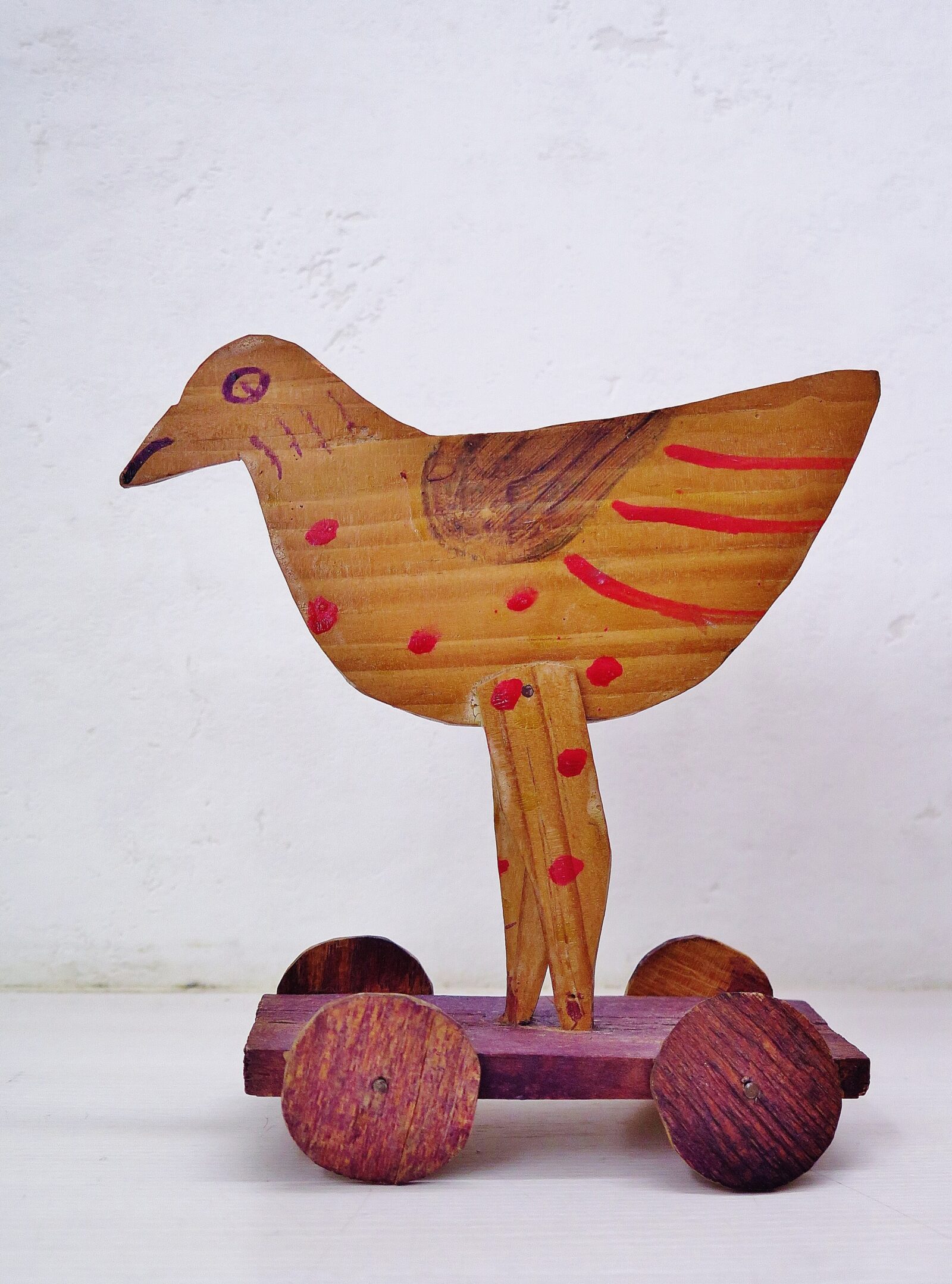 メキシコの木製玩具「鳥のプルトイ」1970年代