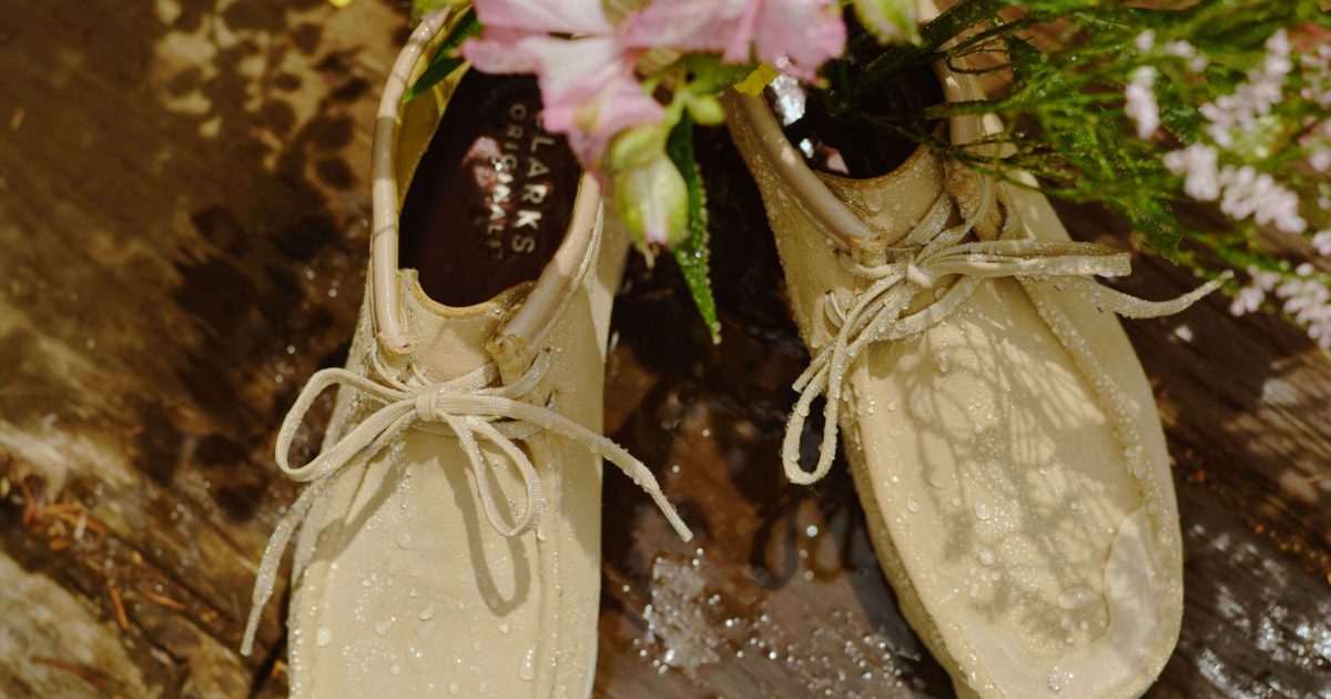 雨上がりの花、ゴアテックス®︎の〈クラークス オリジナルズ