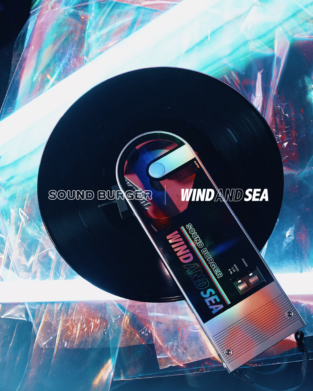 「サウンドバーガー」と〈WIND AND SEA〉のコラボレーションで、’80sバイブスを持ち歩こう。
