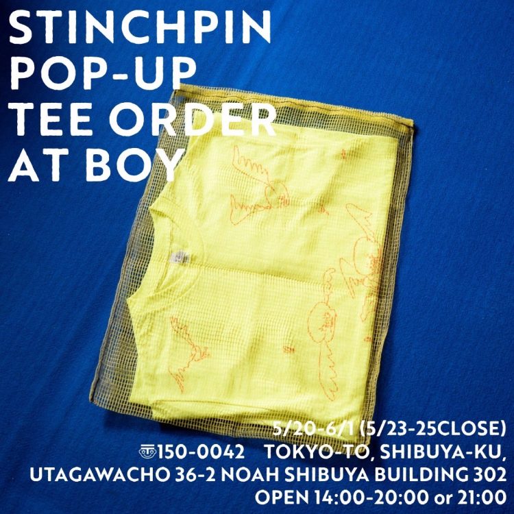 「Stinchpin POP-UP TEE ORDER」をチェック。