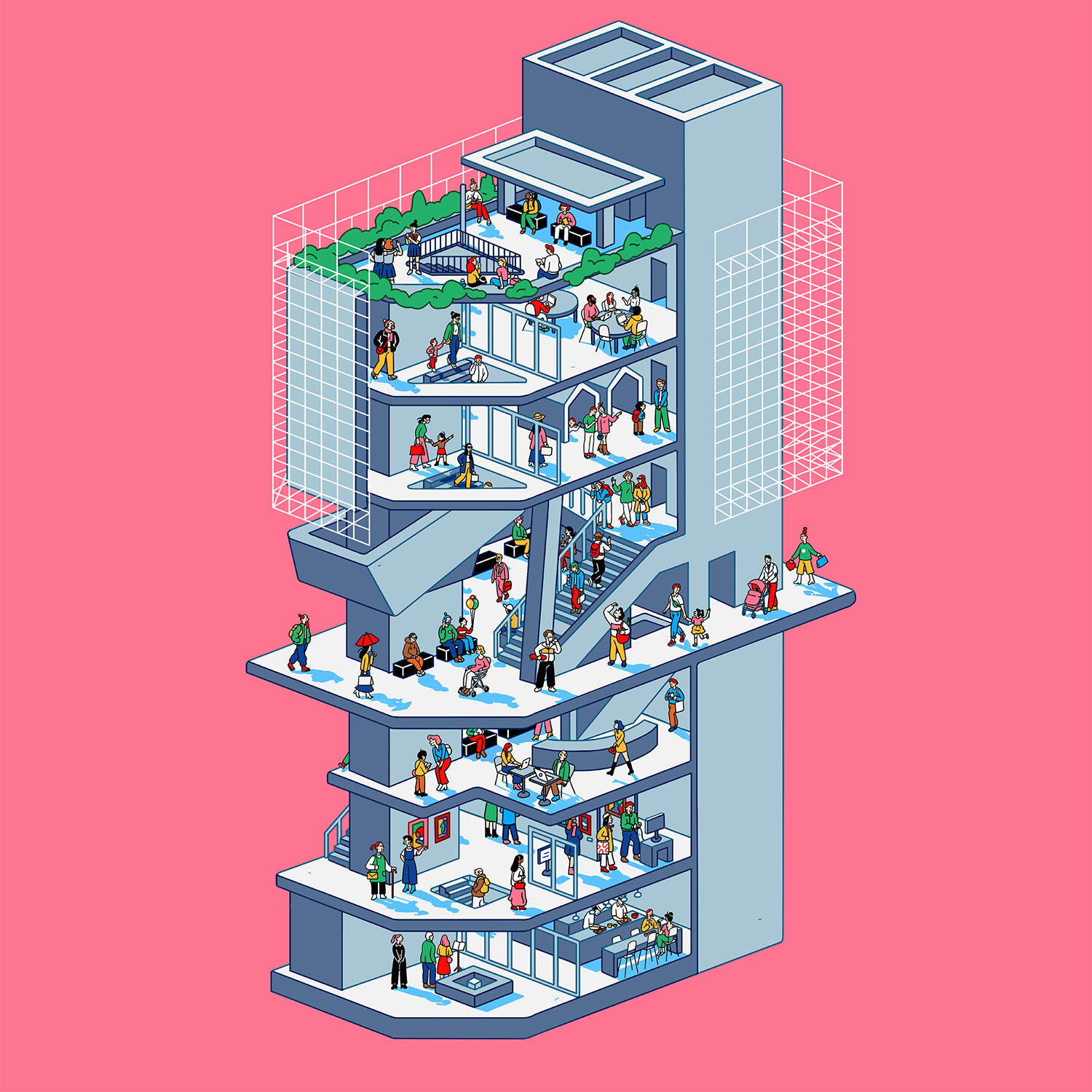 銀座の新しいパブリック・プレイスで、自由気ままに過ごす人たちをウォッチング。