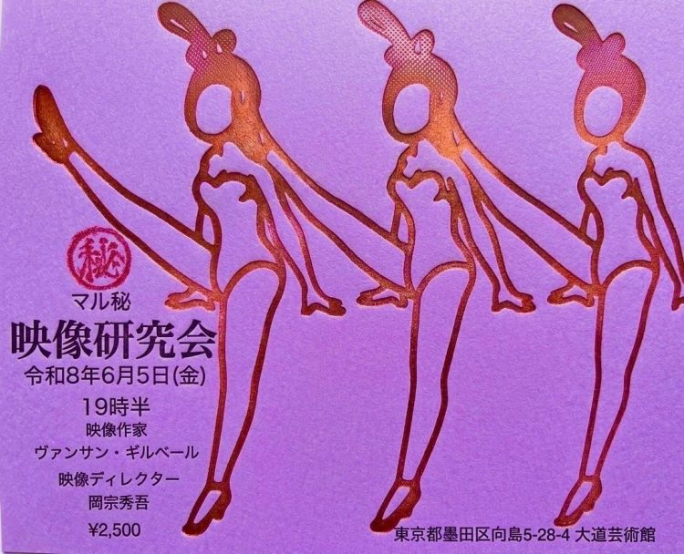 岡宗秀吾さんとヴァンサン・ギルベールさんによるトークイベント「マル秘映像研究会」に行く。